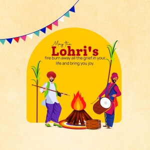 Happy Lohri hd images poster banner status and hd photos
